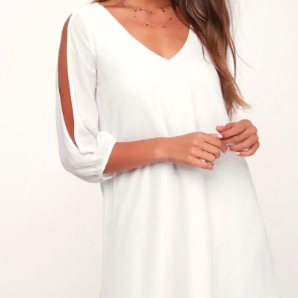 Shifting Dears Ivory Long Sleeve Dress